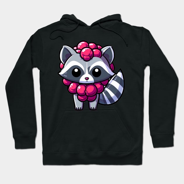 Berry Bandit: Raspberry Raccoon Adventures Hoodie by abdelDes